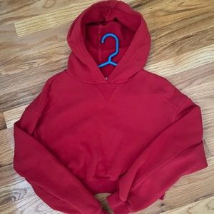 Red cropped sweatshirt